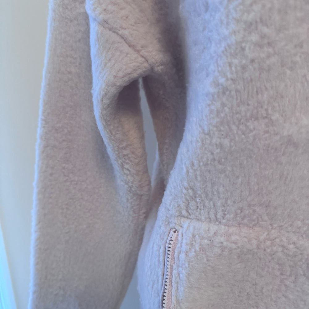 J. Crew Polartec Pink Fleece Sherpa Half Zip Jacket Size Small - Picture 3 of 6